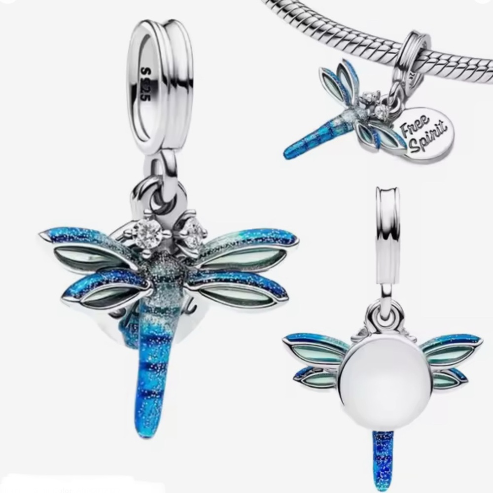 🌻 S925 Sterling Silver Dragonfly Charm